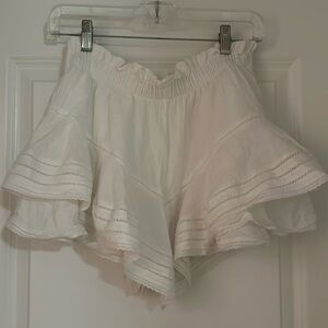 Aerie Rock N Ruffle Skort White